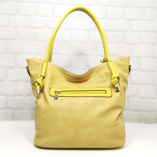 Голяма дамска чанта Мария С жълта - EvrikaShop
