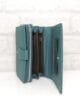 Дамско портмоне от естествена кожа 1000Т тюркоазено, средно по големина