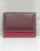 Дамско портмоне естествена кожа 403БОСН червено с бордо, многоцветно, малко