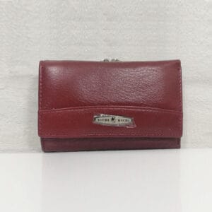 Mалко дамско портмоне естествена кожа бордо - EvrikaShop