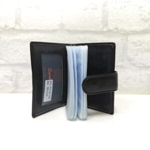 Визитник от естествена кожа черен - EvrikaShop
