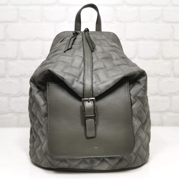 Дамска раница Мария С сива от Италия - EvrikaShop