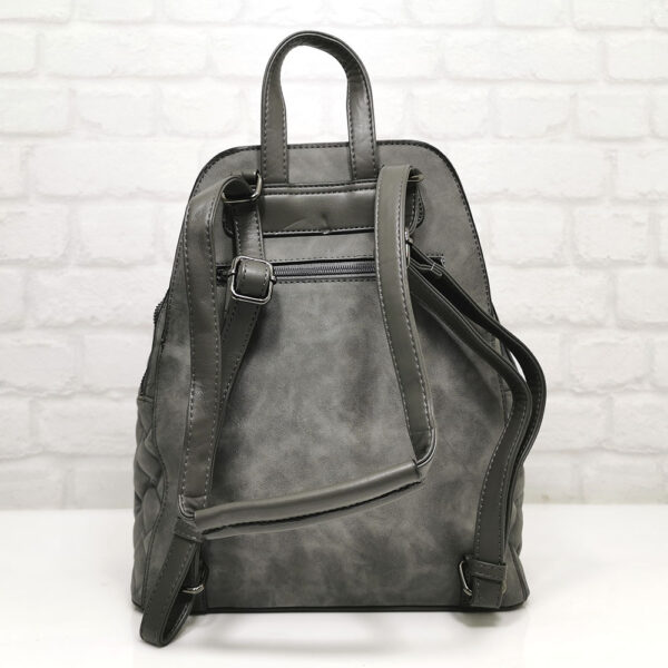 Дамска раница Мария С сива от Италия - EvrikaShop