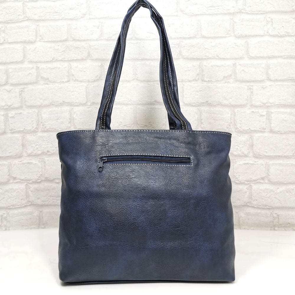 damska-chanta-56230S-2 Дамска тъмно синя чанта Еврика с цветове - EvrikaShop