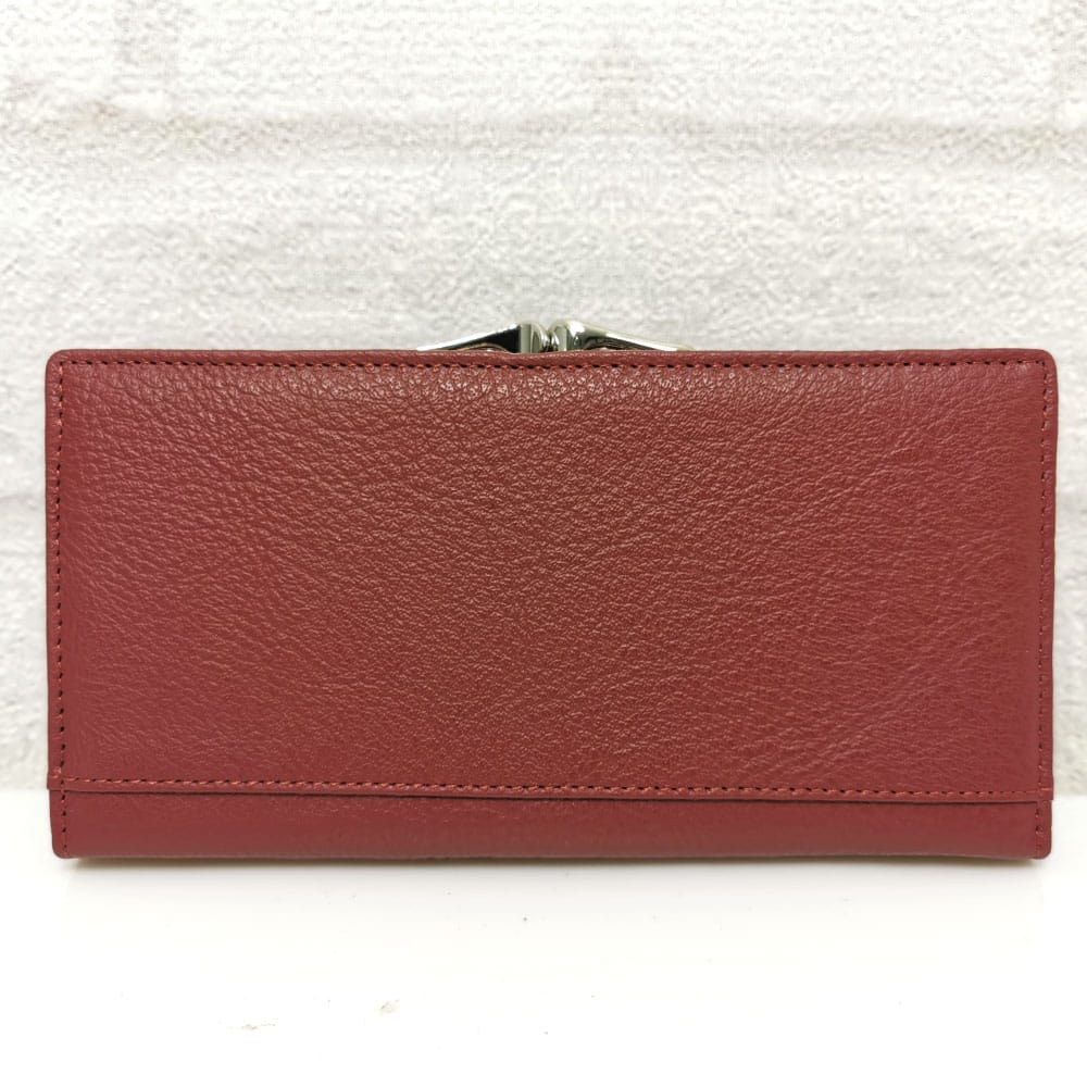 damsko-portmone-1653N Дамско голямо портмоне естествена кожа бордо - EvrikaShop