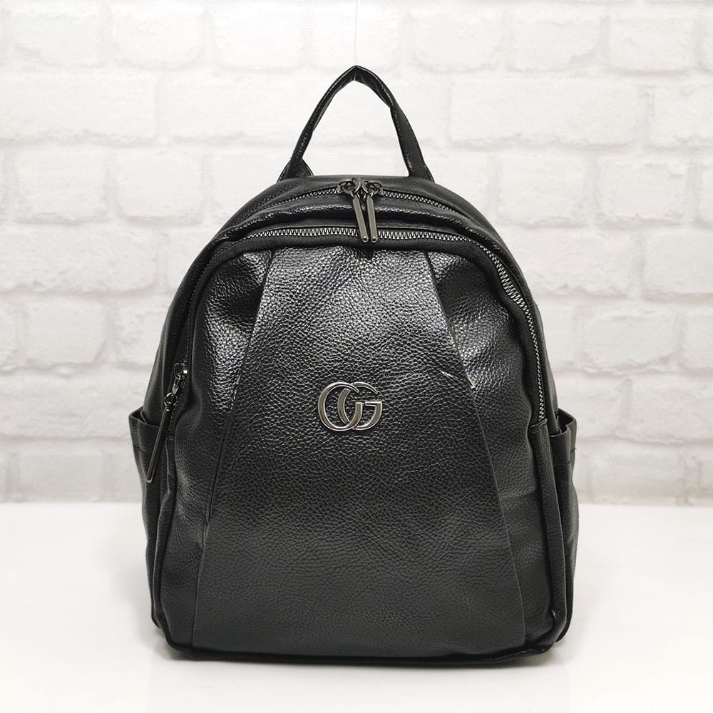 ranica-3770-23 Раница от еко кожа 3770-23Н черна, средна по големина