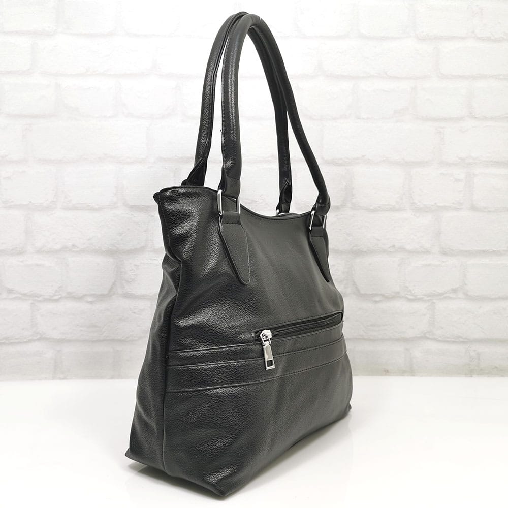 damska-chanta-396-1 Средно голяма черна чанта Еврика - EvrikaShop