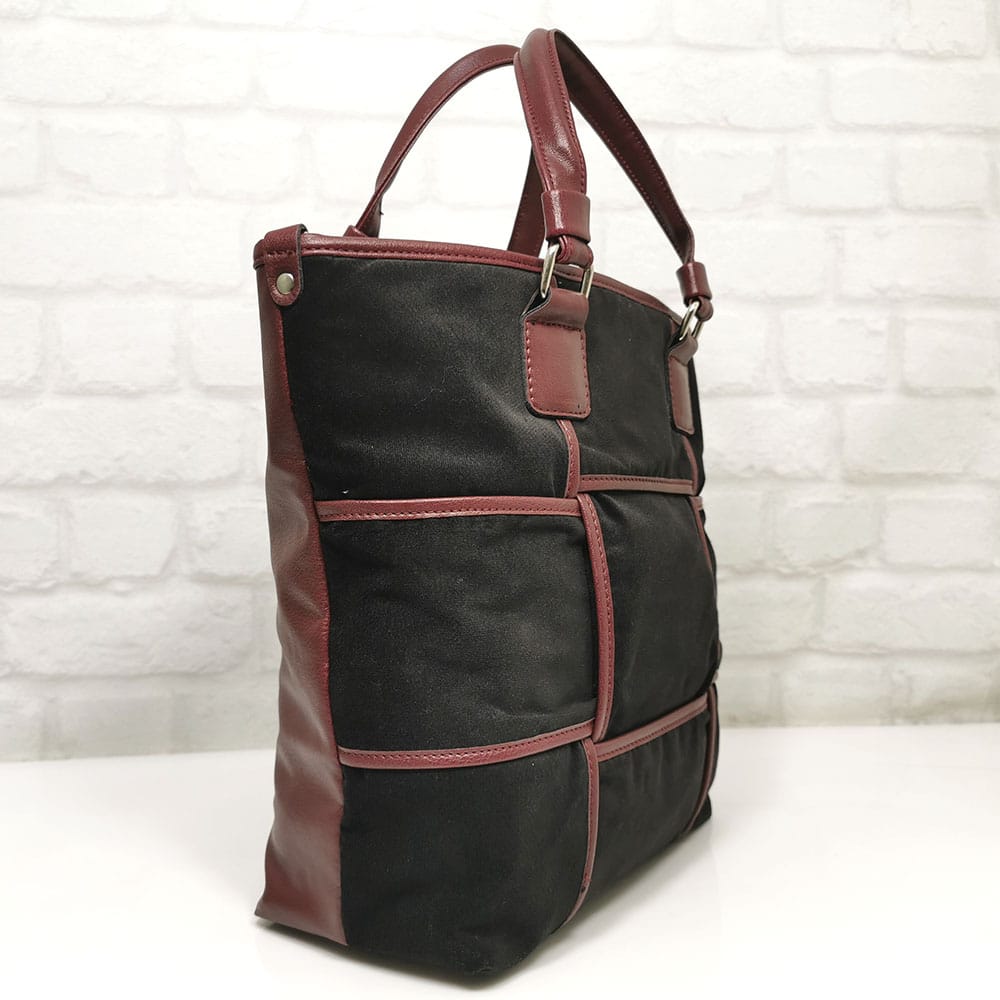 damska-chanta-10912-7 Красива дамска чанта Еврика черна с бордо - EvrikaShop