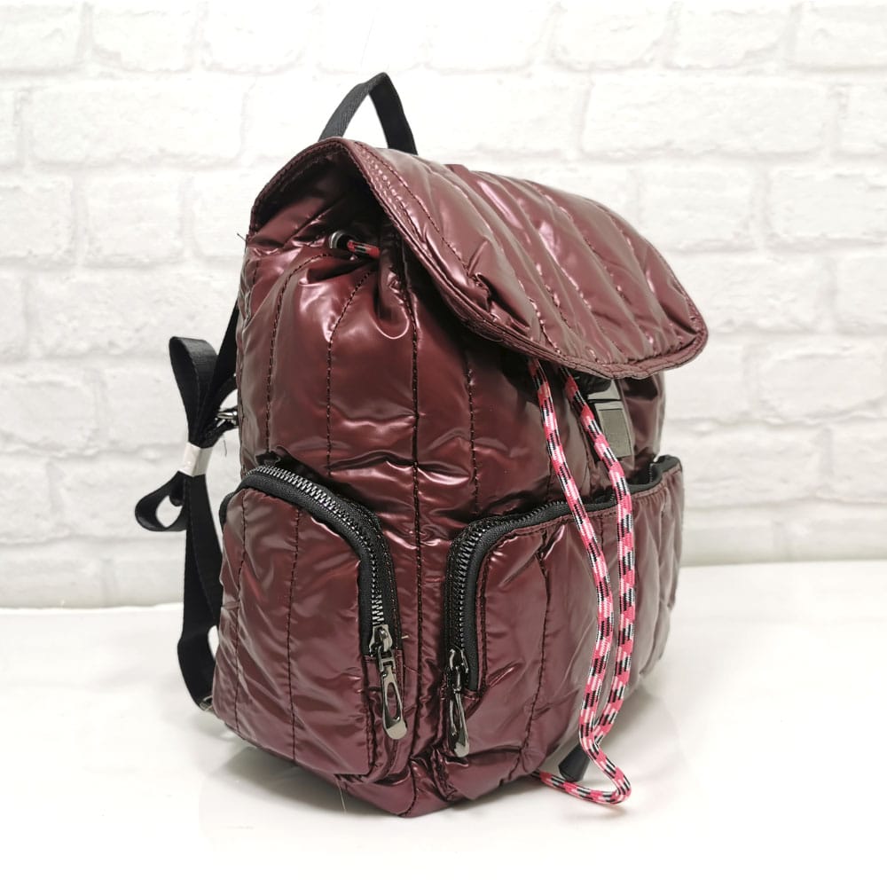 damska-ranica-6028-1 Дамска раница бордо, промазка, внос от Италия - EvrikaShop