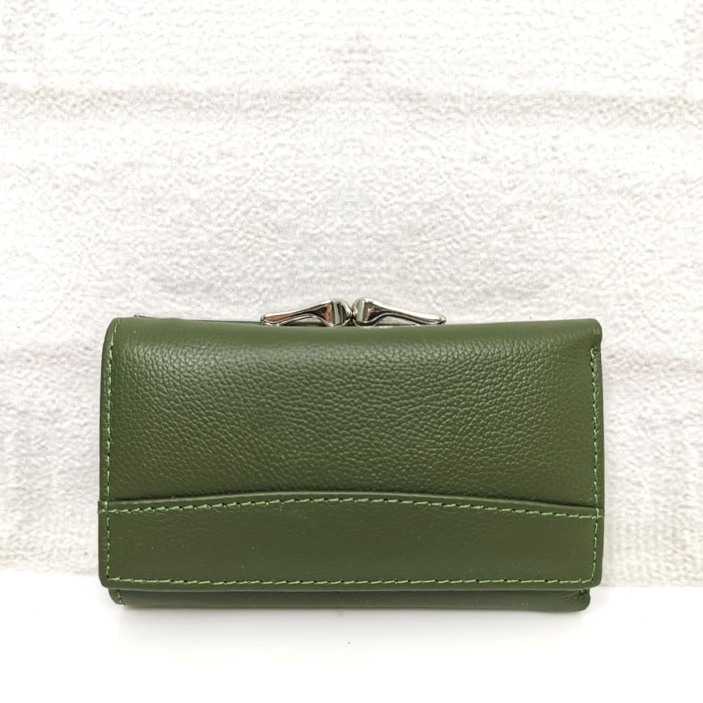 portfejl-k711-h09 Портмоне естествена кожа 711-Н09ТЗ тъмно зелено, малко