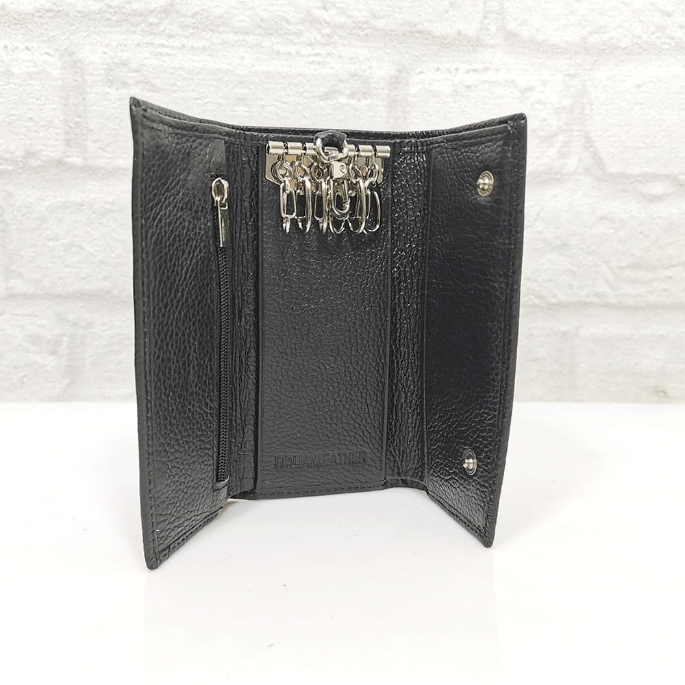 portfejl-st-416 Ключодържател от естествена кожа ST416Н черен, голям