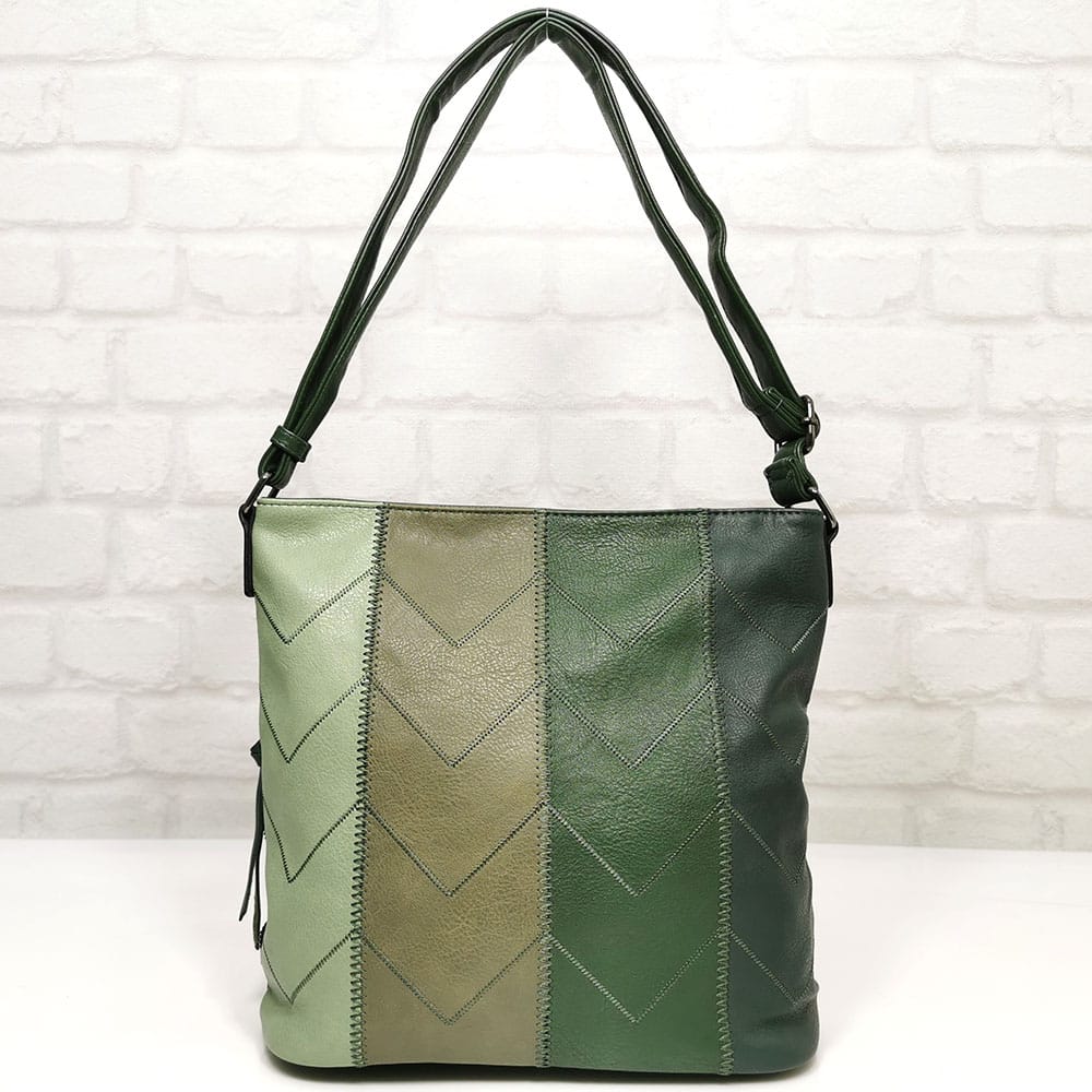 chanta-6750-9 Чанта 6750Z зелена гама, средно голяма