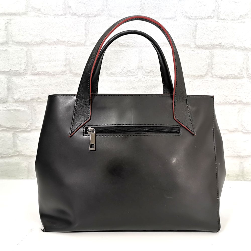 chanta-10900-12-2 Черна чанта Еврика италианска естествена кожа - EvrikaShop