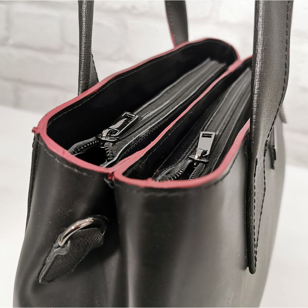 chanta-10900-12-3 Черна чанта Еврика италианска естествена кожа - EvrikaShop