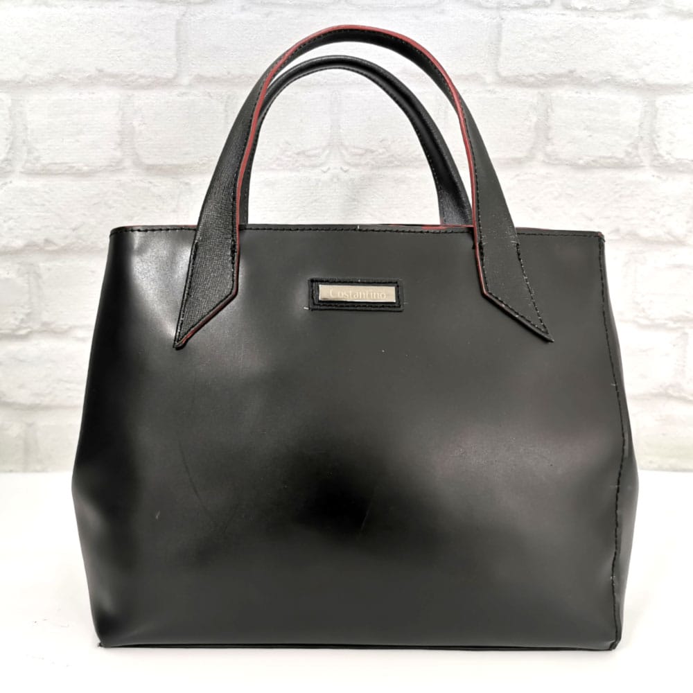 chanta-10900-12 Черна чанта Еврика италианска естествена кожа - EvrikaShop