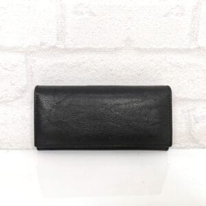 Дамско портмоне естествена кожа 0807Н черно, голямо