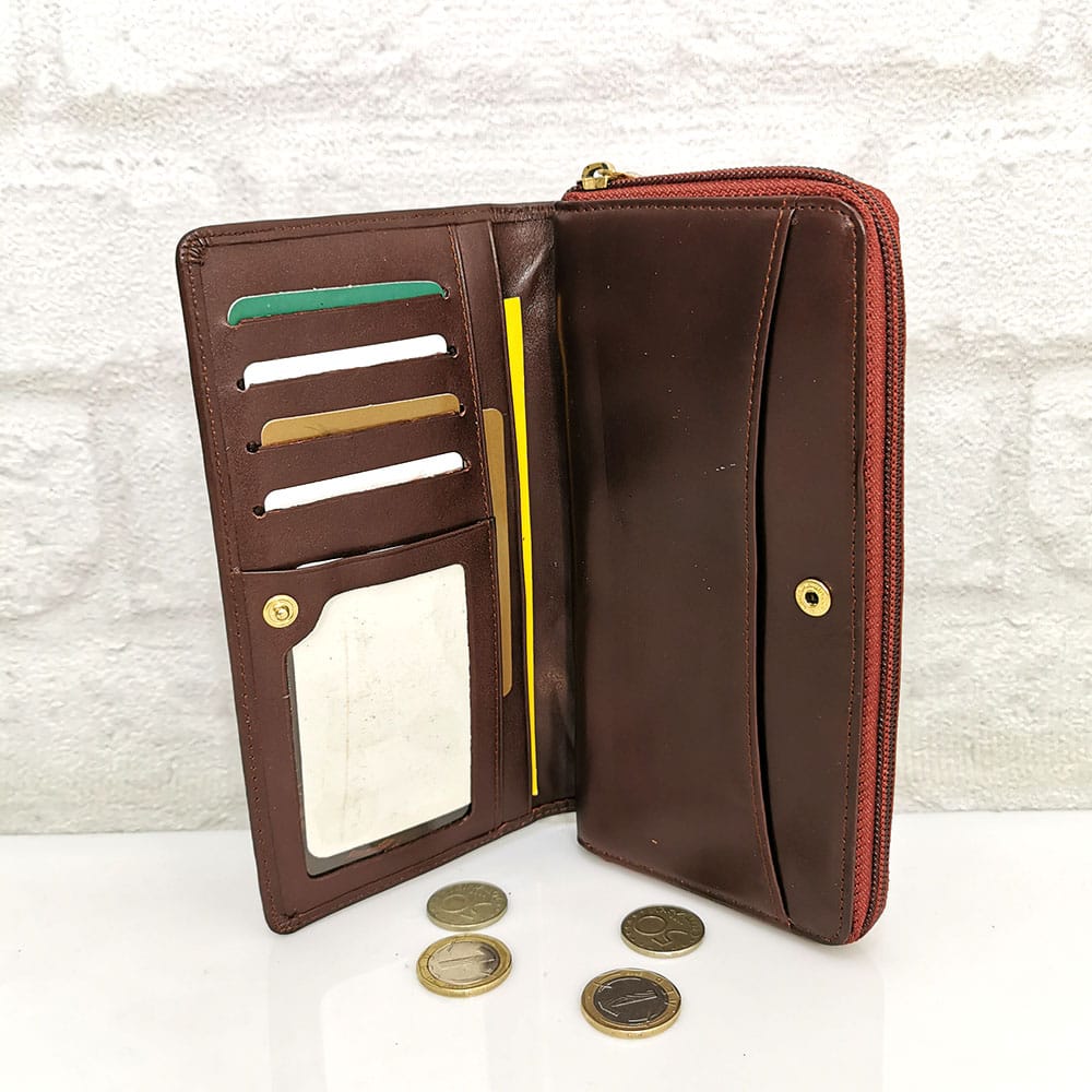 portmone-Z11-2 Портмоне Z11TK тъмно кафяво, естествена кожа, голямо