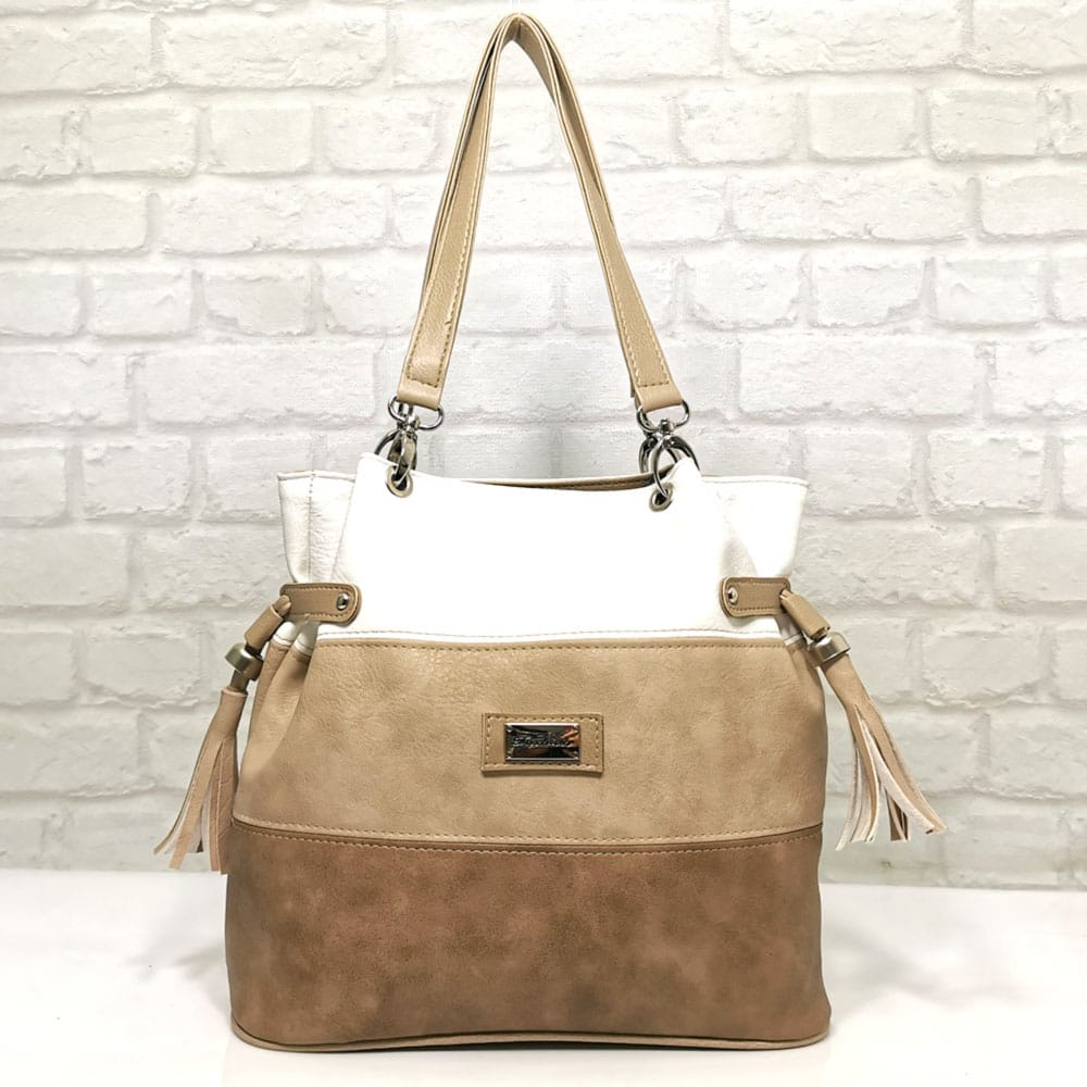 chanta-676-1n Чанта Еврика 676ББ бежово с бяло