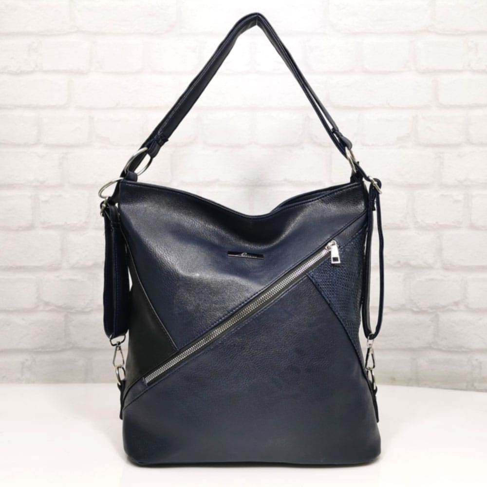 chanta-101005NO-3 Чанта-раница Еврика 101005ТС-2 синя с черно