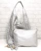 Чанта 1008-3SR сребриста, две в едно