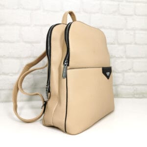 Раница 7122BE бежова, голяма А4