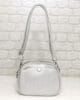 Сребриста дамска чанта през рамо 211SR, малка