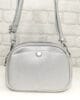 Сребриста дамска чанта през рамо 211SR, малка