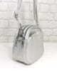 Сребриста дамска чанта през рамо 211SR, малка