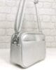Чанта 9924SR сребриста, малка, с много джобчета