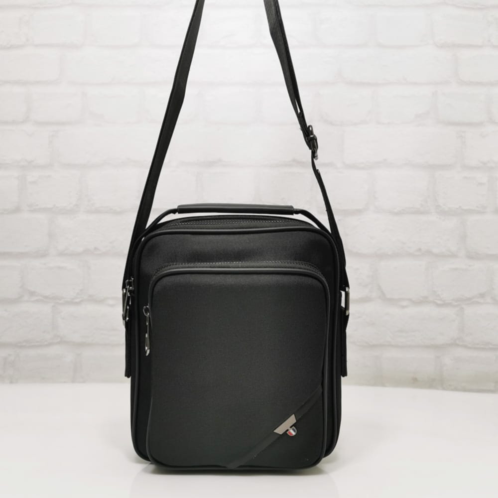 majka-chanta-131203 Мъжка чанта 1203Н черна от текстил, средно голяма