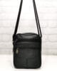 Мъжка чанта 13961H черна, естествена кожа, малка