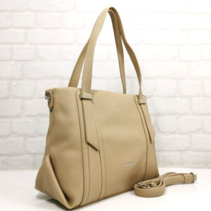 Дамска чанта Valentini 317BE бежова, голяма А4