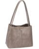 Чанта David Jones 7176-2SB сиво-бежова(къртица), средно голяма