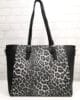 Дамска чанта BA-55HB черна със сиво-бял леопардов принт, голяма А4
