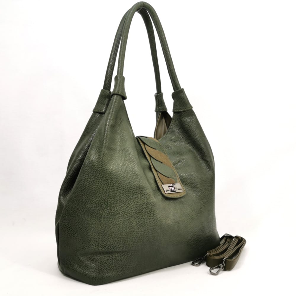 damska-chanta-n380-5 Дамска чанта зелена, средно голяма 380Z