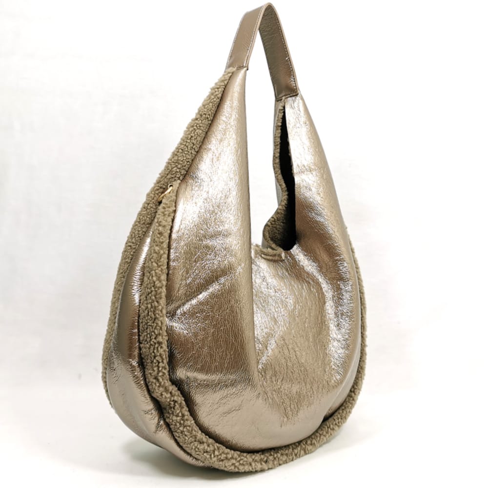 damska-chanta-n926-4 Чанта две в едно, бежова, лъскава 926BE