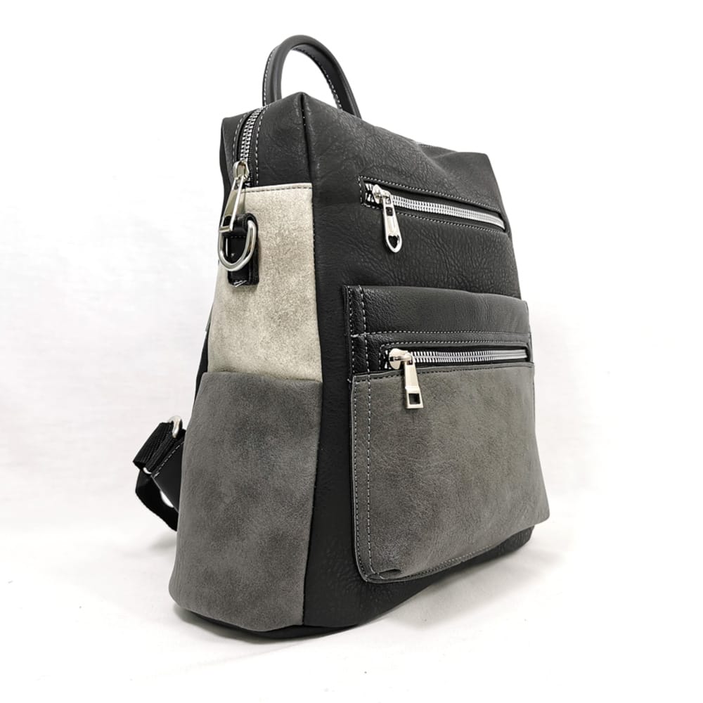 damska-ranica-2484 Дамска раница 2484SH черна със сиво
