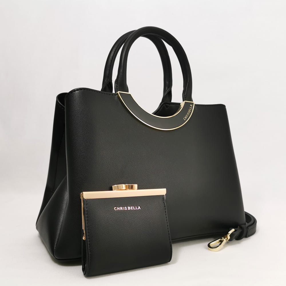 damska-chanta-2507 Дамска чанта CHRISBELLA черна, средно голяма 2507H