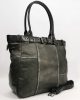 Дамска чанта черна към сиво, голяма 447H Дамска чанта черна към сиво, голяма 447H
