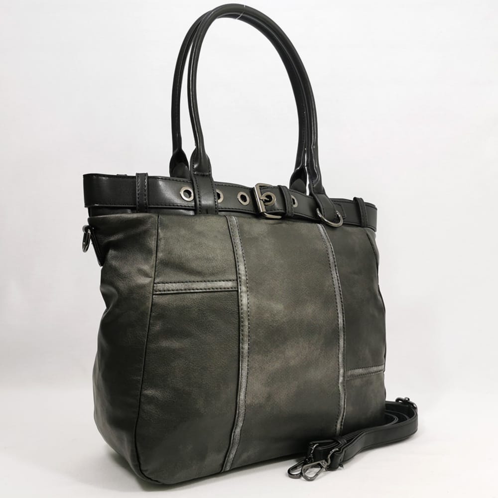 damska-chanta-447-5 Дамска чанта черна към сиво, голяма 447H