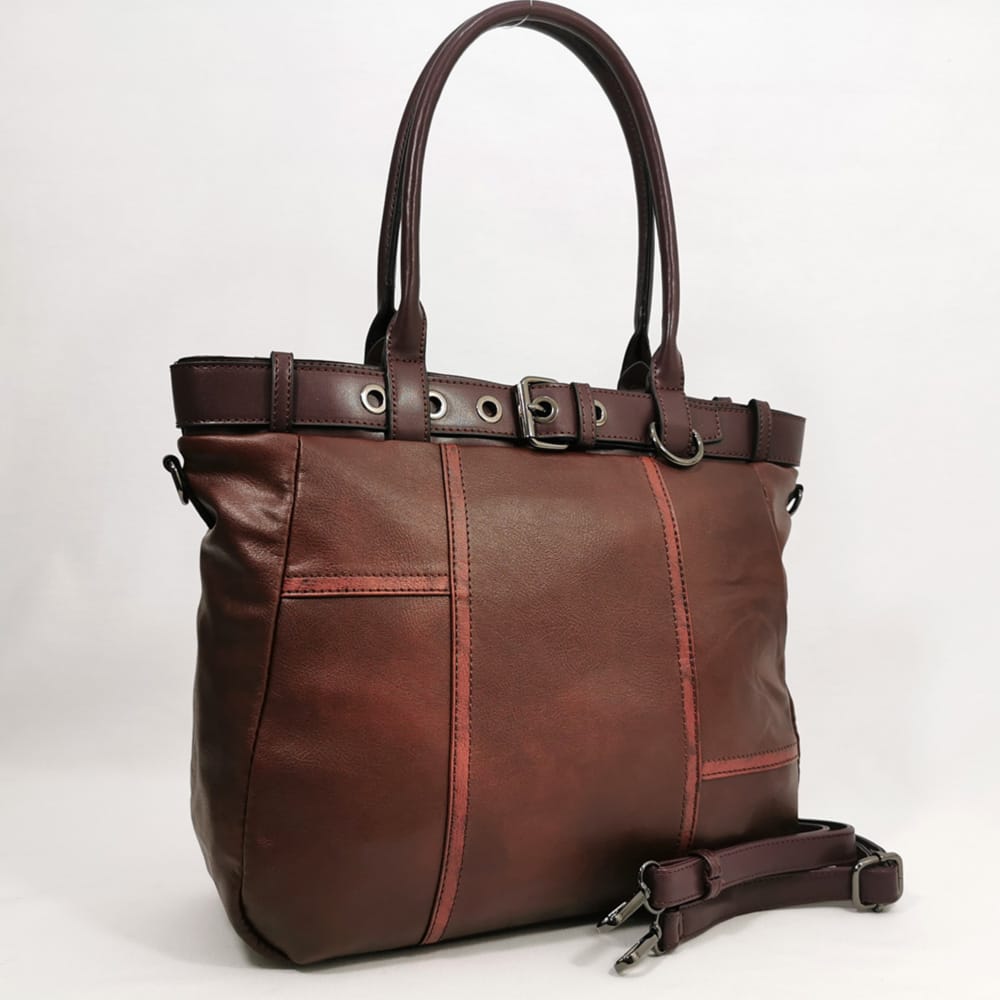 damska-chanta-447-9 Дамска чанта бордо на места с изтъркан ефект 447BO