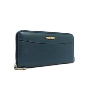 Портмоне от естествена кожа, синьо, голямо К9026S
