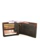 Портфейл от естествена кожа, тъмно кафяв със светло кафяво GAP-LZ224TK