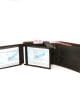 Портфейл от естествена кожа, тъмно кафяв със светло кафяво GAP-LZ224TK