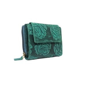 Портмоне от естествена кожа, зелено GAP 21861TZ