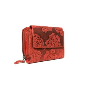 Портмоне от естествена кожа, червено GAP 21861CH