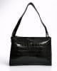 Лачена дамска чанта черна, модел 443H