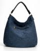 Дамска чанта от велур тъмносиня, модел 9879TC