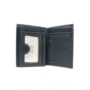 портфейл от естествена кожа голям вертикален с вътрешен монетник с цип