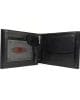 Портфейл от черна естествена кожа , хоризонтален, модел DR723H